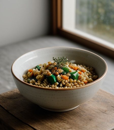Warm Barley-Vegetable Salad recipe image