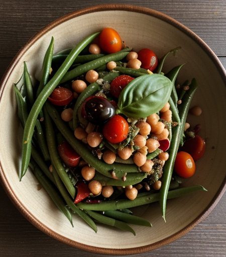 Warm Bean and Tomato Salad With Basil recipe image
