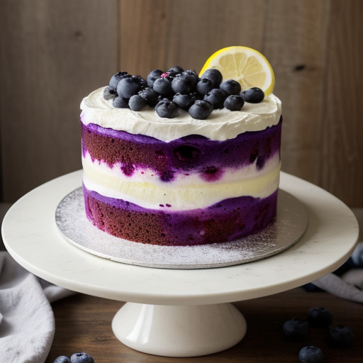 Warm Blueberry Cake With Cream recipe image