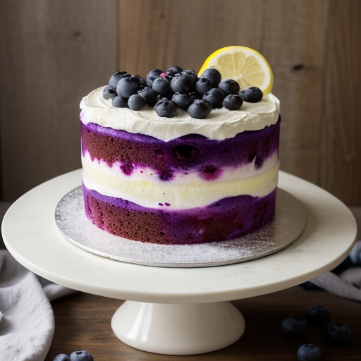 Warm Blueberry Cake With Cream recipe image