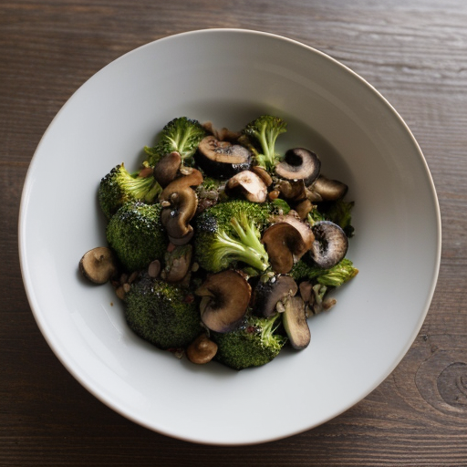 Warm Broccoli Mushroom Salad recipe image