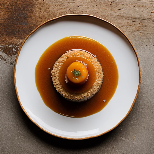 Warm Carrot Pudding With Gingered Fruit Compote recipe image