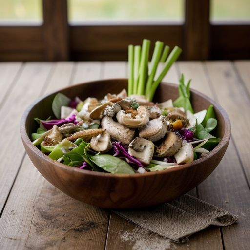 Warm Chicken Salad With Wild Mushrooms recipe image