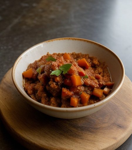 Warm Goat Cheese & Three Pepper Relish on F recipe image