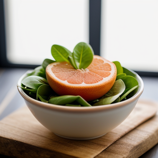 Warm Grapefruit & Baby Spinach Salad recipe image