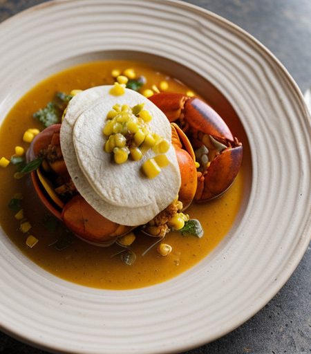Warm Lobster Taco With Yellow Tomato Salsa recipe image