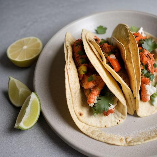 Warm Lobster Tacos With Yellow Tomato Salsa recipe image