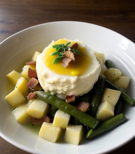 Warm Mashed Potato & Bacon Salad recipe image