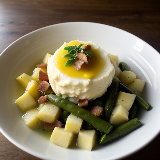 Warm Mashed Potato & Bacon Salad recipe image