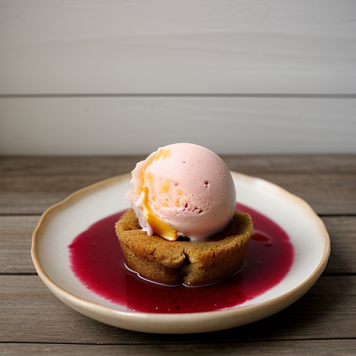 Warm Peach & Raspberry Compote/Ice Cream/Co recipe image