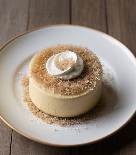 Warm Pineapple Mousse With Toasted Shredded Coconut recipe image