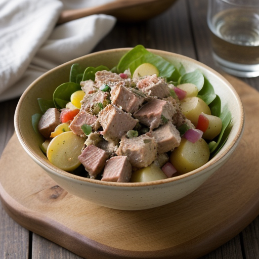Warm Potato & Tuna Salad. recipe image