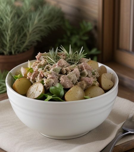 Warm Potato and Tuna Salad. recipe image