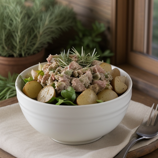 Warm Potato and Tuna Salad. recipe image