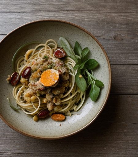 Warm Scampi With Bottarga and Borlotti Salad recipe image