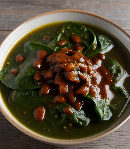 Warm Spinach With Spicy Dressing (Tdn-9/22/93 recipe image