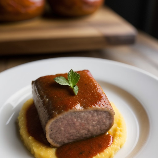 Warm Terrine of Sausage~ Peppers~ Polenta And recipe image