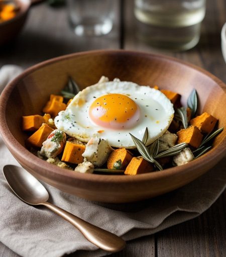 Warm Turkey-and-Sweet Potato Salad recipe image