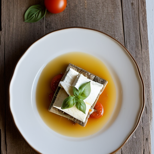 Warmed Tomatoes With Basil & Brie recipe image