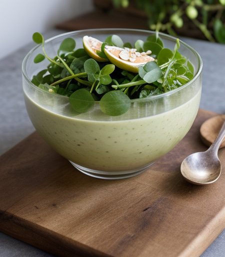 Watercress~ Melon & Almond Salad recipe image