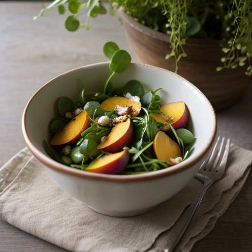 Watercress~ Peach & Raisin Salad recipe image