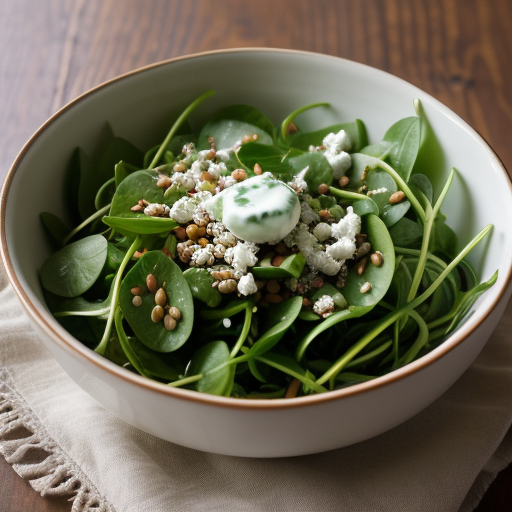 Watercress Salad With Bean Cheese Dressing recipe image