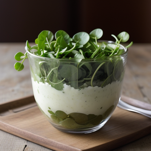 Watercress Salad With Bean Cheese Dressing recipe image