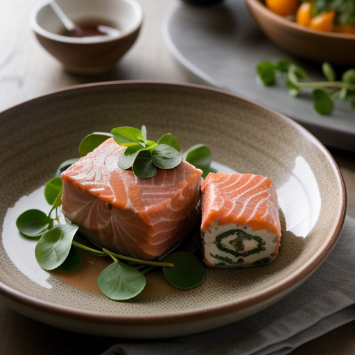 Watercress & Salmon Roulade With Orange Salad recipe image