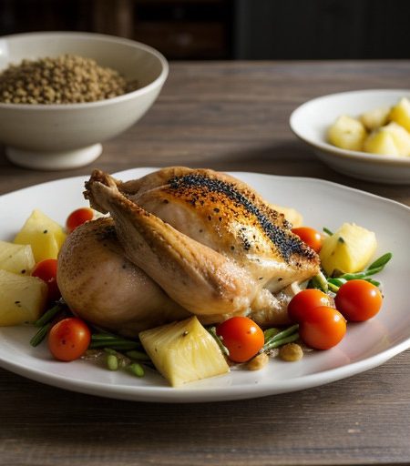 Weight Watcher's Roast Chicken With Pineapple recipe image