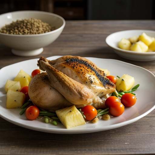 Weight Watcher's Roast Chicken With Pineapple recipe image
