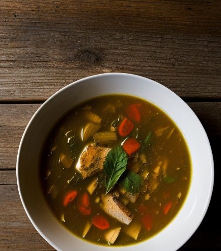 West African Lemony Chicken Okra Soup recipe image