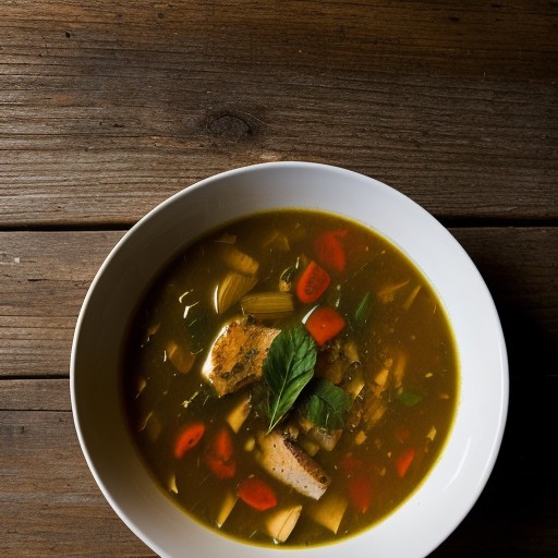West African Lemony Chicken Okra Soup recipe image