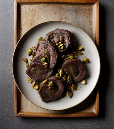 West: Royal Lamb Chops Braised With Nuts And recipe image