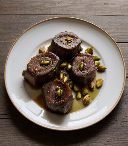 West: Royal Lamb Chops Braised With Nuts & Sa recipe image