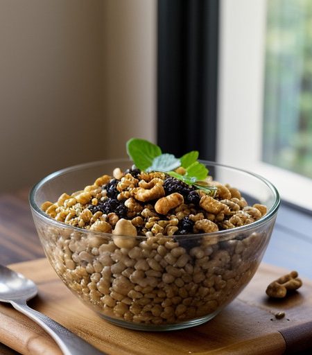 Wheat Berry Salad With Walnuts & Cashews recipe image