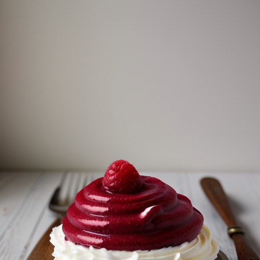 Whipped Cream Frosting With Raspberry Sauce (Decadence Ca recipe image