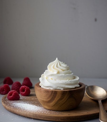 Whipped Cream Frosting With Raspberry Sauce (For Decadenc recipe image