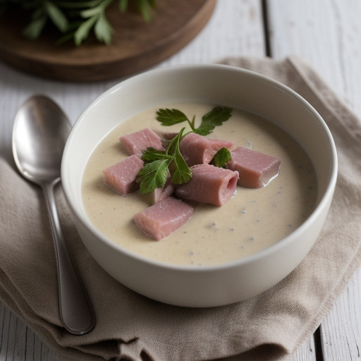 White Asparagus in Ham Sauce recipe image