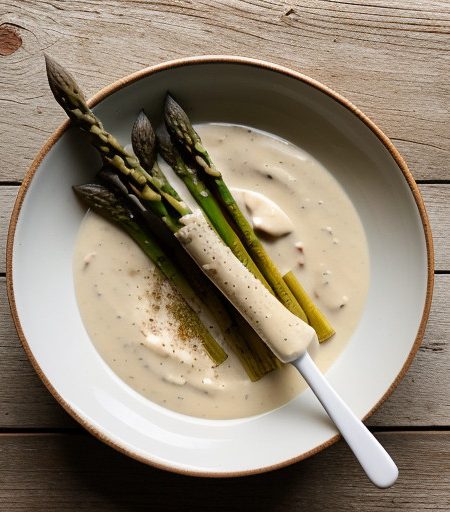 White Asparagus in White Sauce recipe image