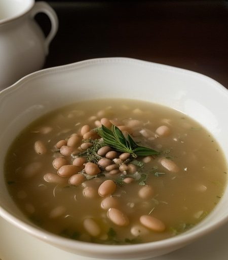 White Bean & Angel Hair Pasta Soup recipe image