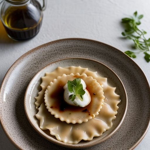 White Bean Ravioli With Balsamic Vinegar Brown Butter recipe image