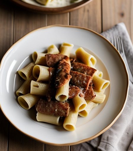 White Bean & Sausage Rigatoni recipe image