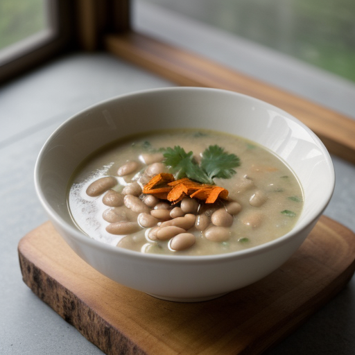 White Bean Soup With Carrot Pennies recipe image