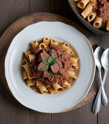 White Bean and Sausage Rigatoni recipe image