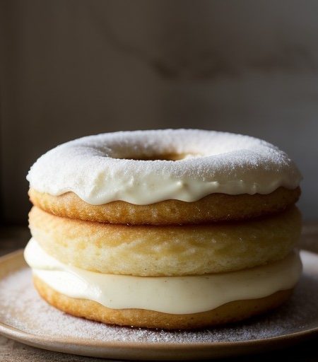 White Chocolate Cake Doughnuts recipe image