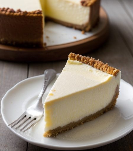 White Chocolate Cheesecake With Raspberry Sauce recipe image