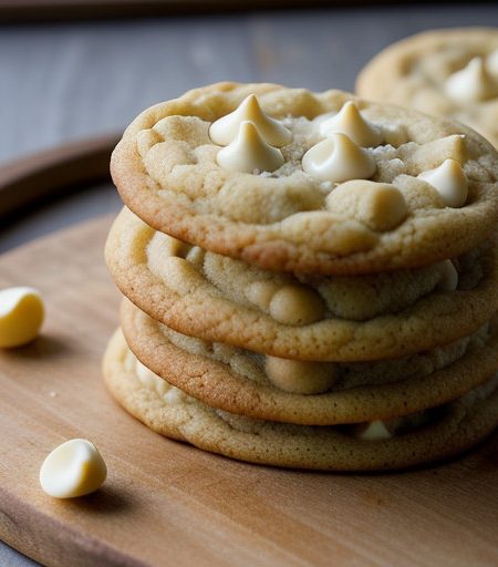 White Chocolate Chip Cookies With Macadamia N recipe image