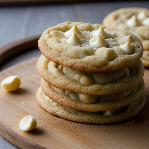 White Chocolate Chip Cookies With Macadamia N recipe image