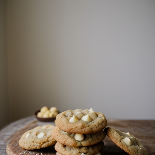 White Chocolate Chip Cookies With Macadamia Nu recipe image
