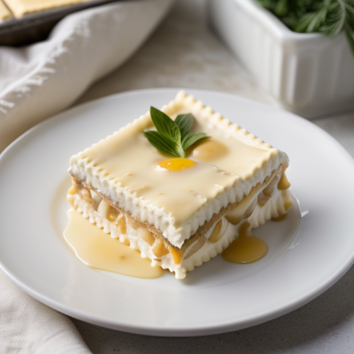 White Chocolate Lasagna With Peanut Ice Cream recipe image
